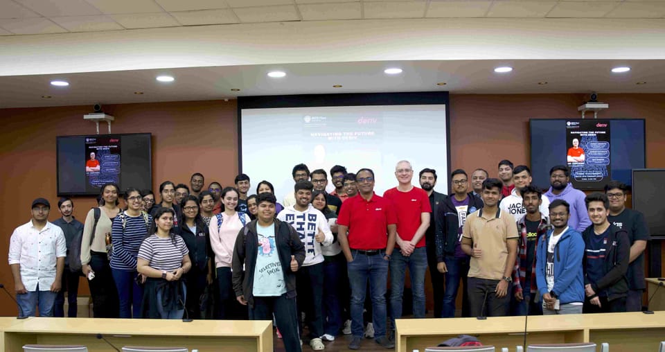 Chris Horn with the students of BITS Pilani Dubai